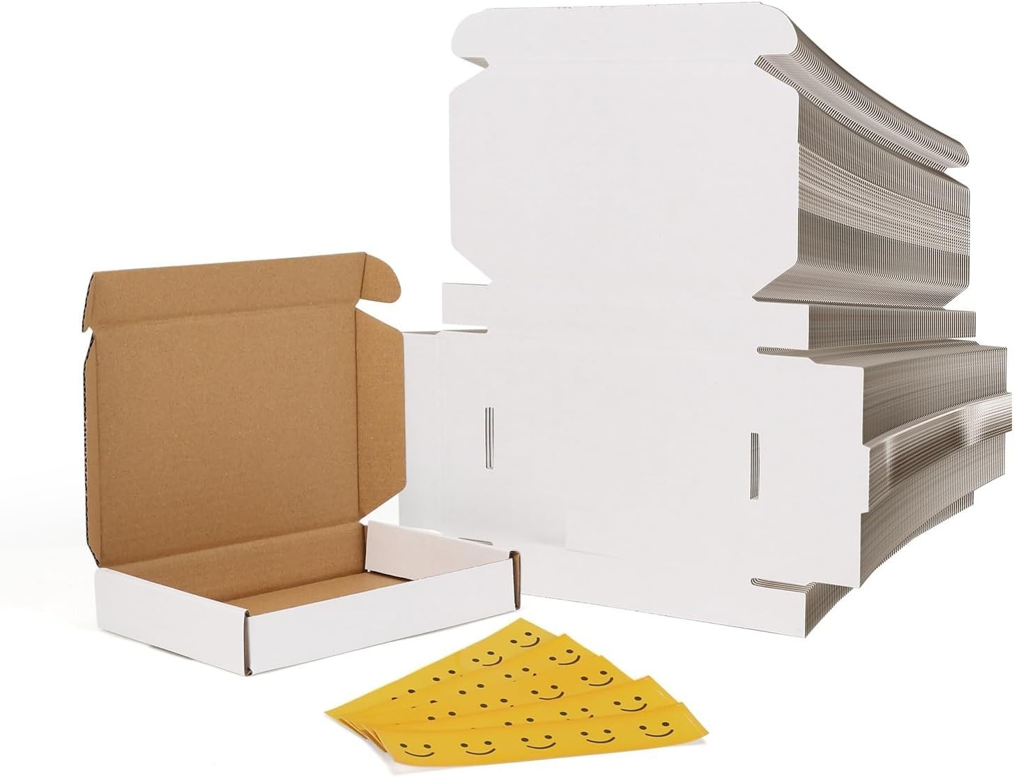 6X4X1 Shipping Boxes Set of 100, White Small Corrugated Cardboard Box,Mailer Box 6X4X1 Shipping Boxes Set of 100, White Small Corrugated Cardboard Box,Mailer Box