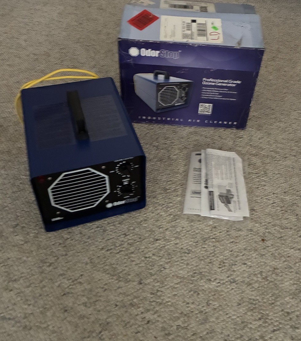 OdorStop Ozone Generator with 3 Ozone Plates and UV ODOR STOP OS3500uv Open Box