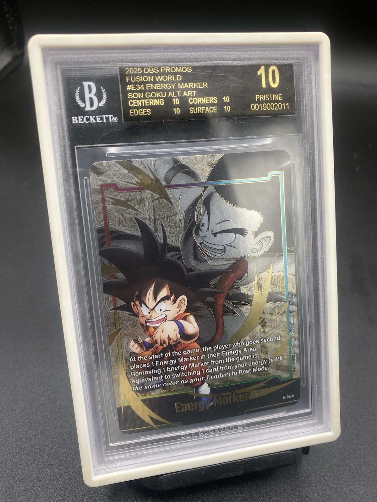 Dragon Ball Super Fusion World Son Goku Energy Marker BGS 10 Black Label POP 1