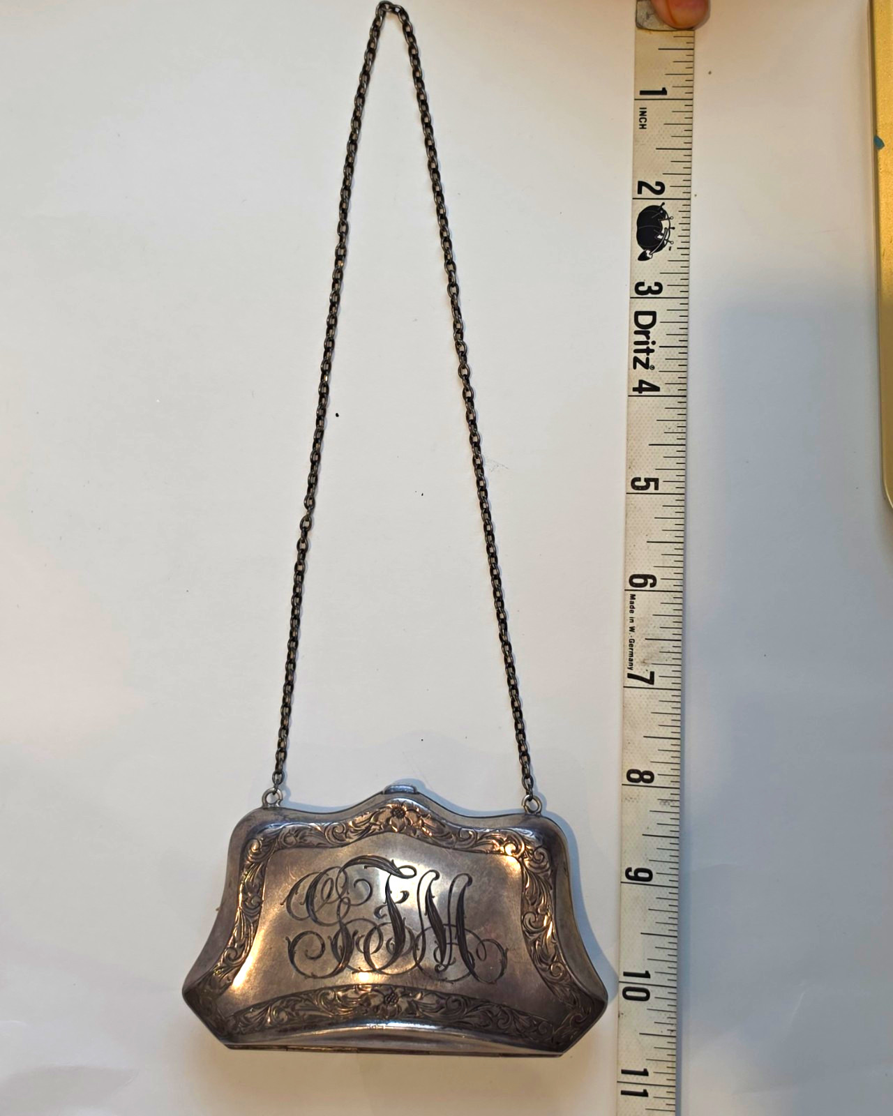 Vintage Sterling Silver Art Deco Coin Purse Monogram Engraved 120 Grams Vintage Sterling Silver Art Deco Coin Purse Monogram Engraved 120 Grams