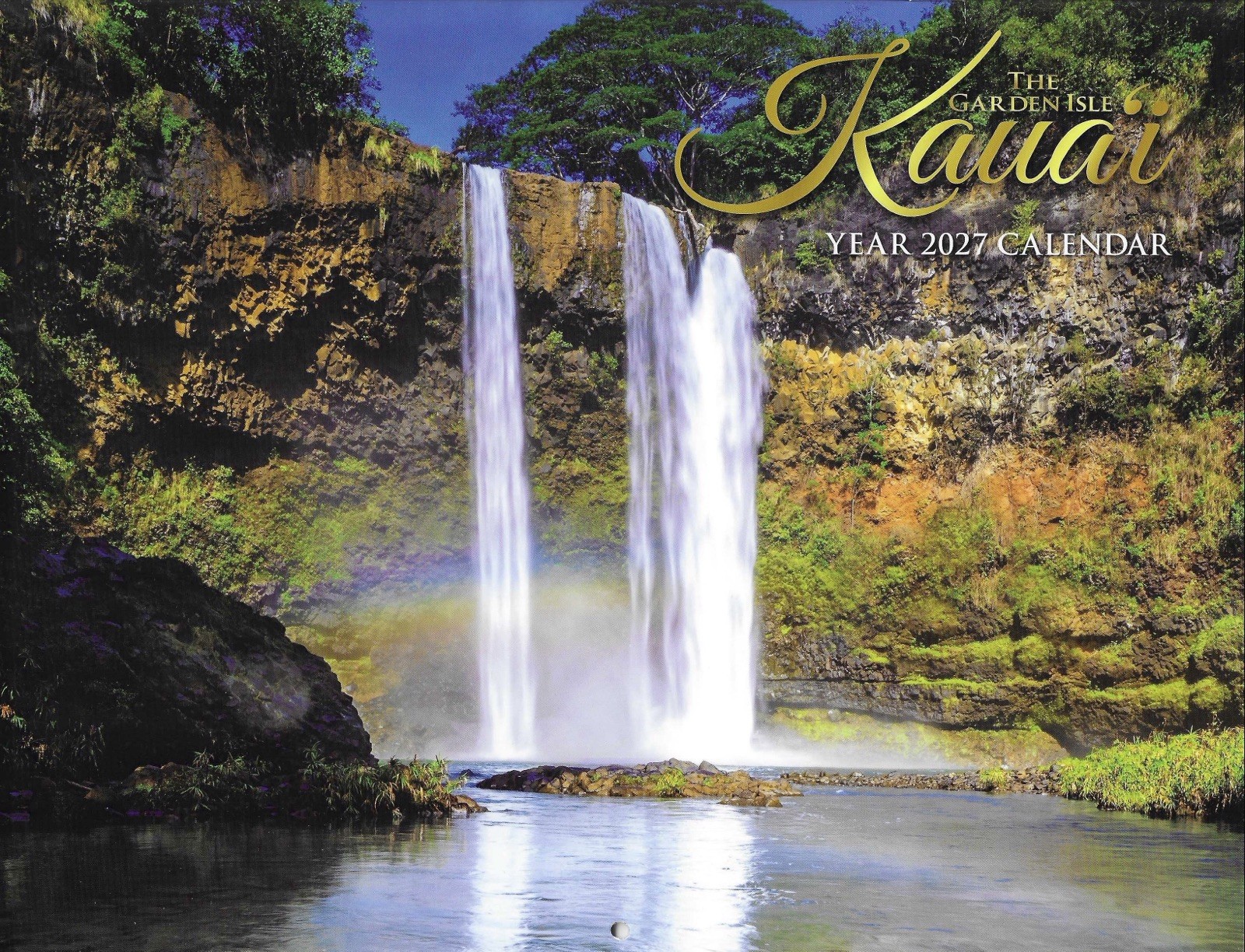 2027 Kauai Hawaii Wall Calendar Garden Isle Beaches Waterfalls w/ Mail Envelope