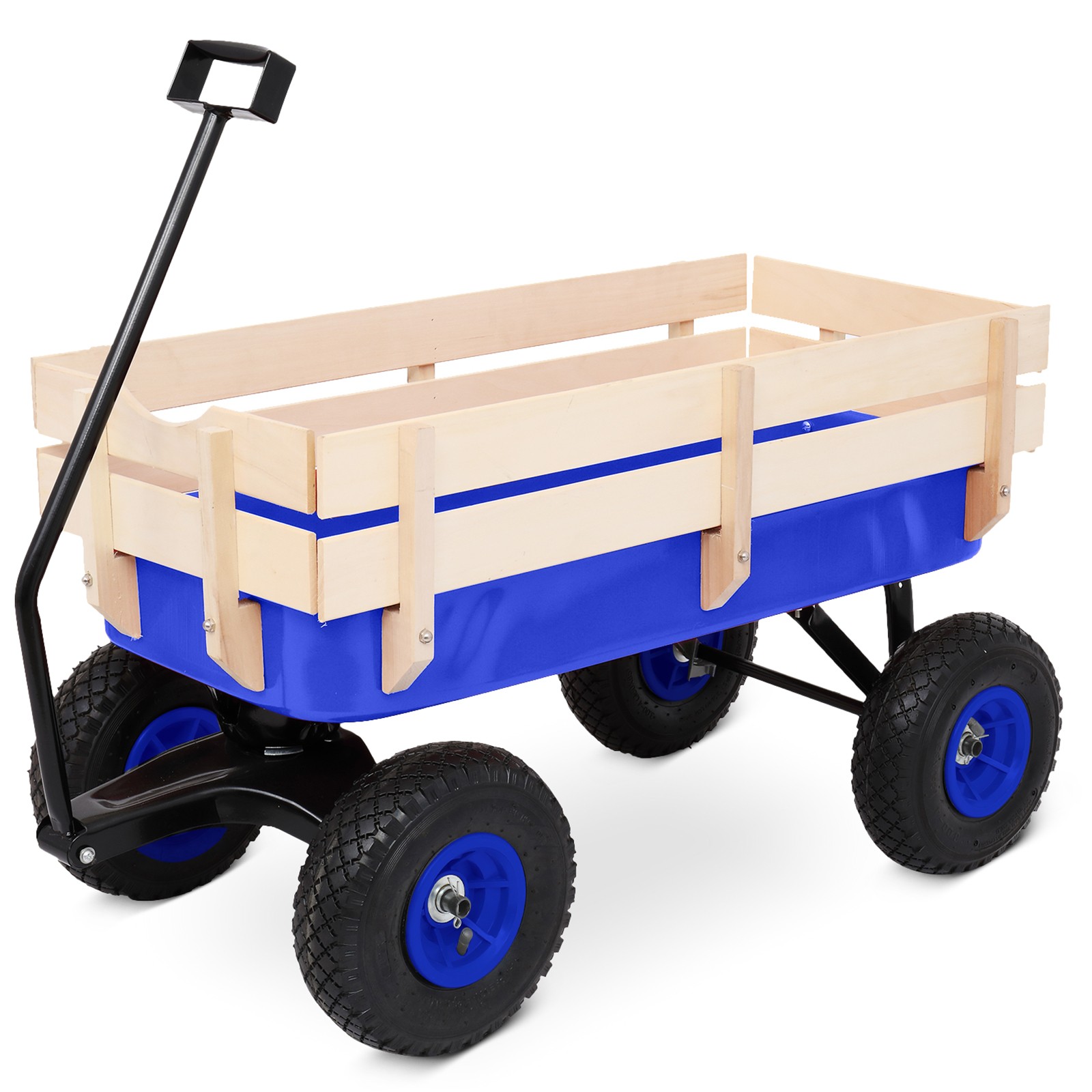 Heavy Duty Steel Wooden Side Support Cargo Wagon with 10\
