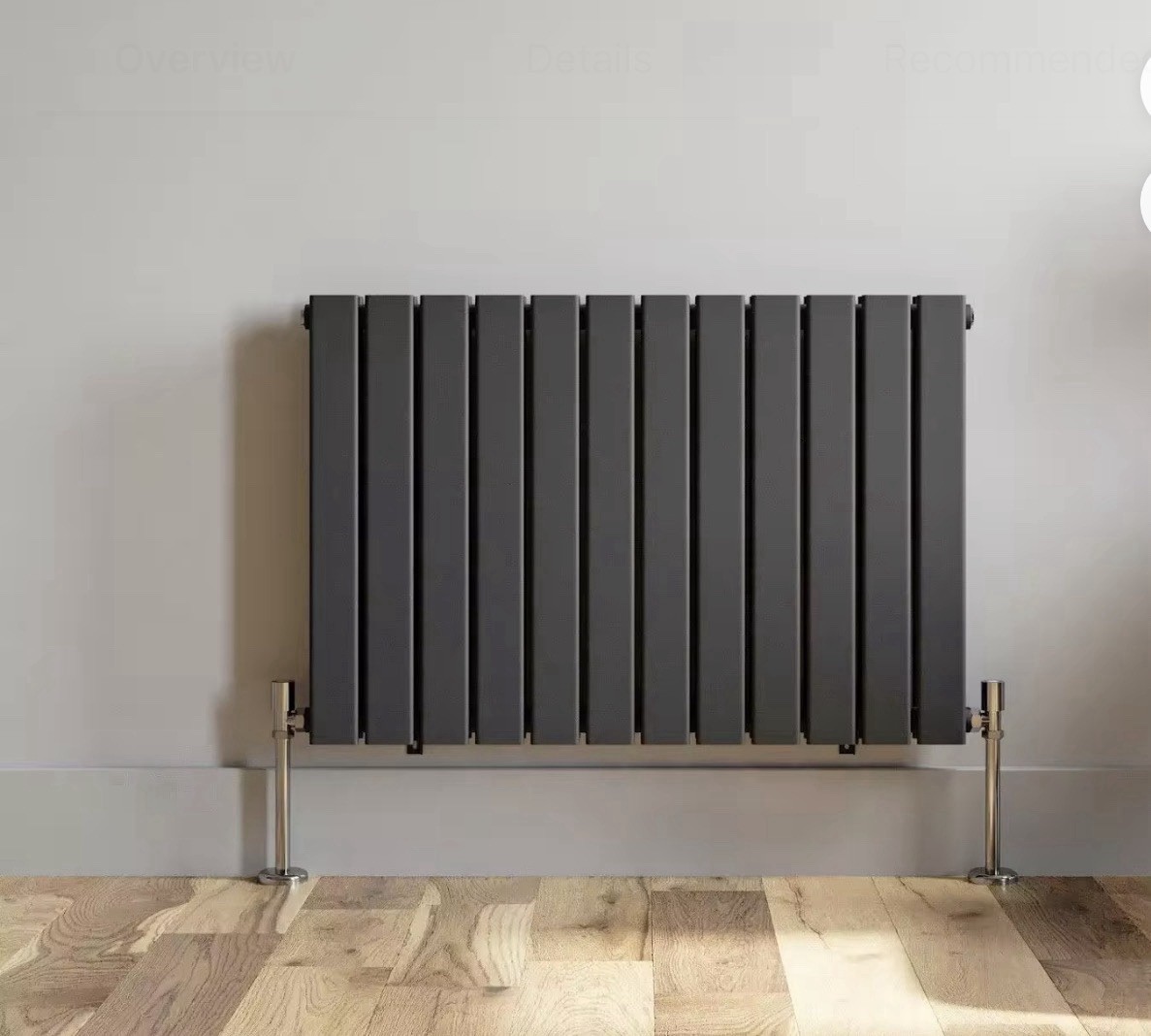 White Modern Wall Mount Heater Hydronic Water 13 Panel 33 x 24