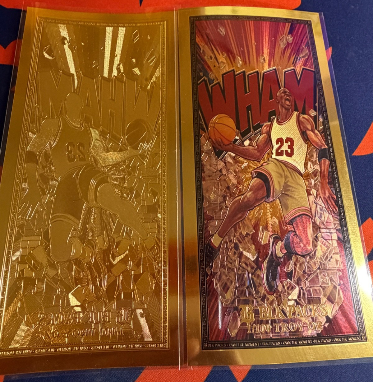 5 X GoldBack 24K, 1/100 Troy Oz. WHAM Crunch Time Basketball 1995-96 MVP #23 5 X GoldBack 24K, 1/100 Troy Oz. WHAM Crunch Time Basketball 1995-96 MVP #23