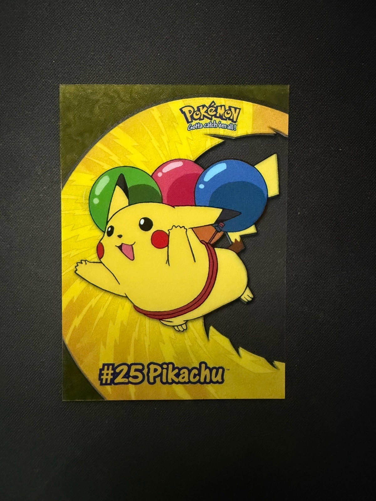 2000 Pokémon Topps TV Animation Edition #25 Pikachu #PC1 Clear Baloons Card