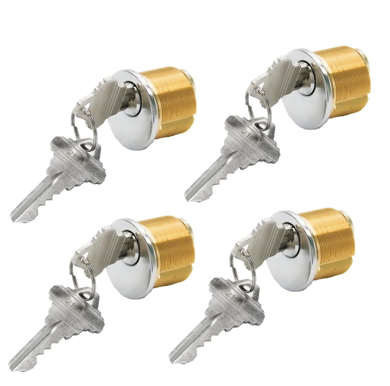 4PCS Brass Mortise Door Cylinder Locks 1 inch Keyed Alike Mortise Cylinder 4PCS Brass Mortise Door Cylinder Locks 1 inch Keyed Alike Mortise Cylinder