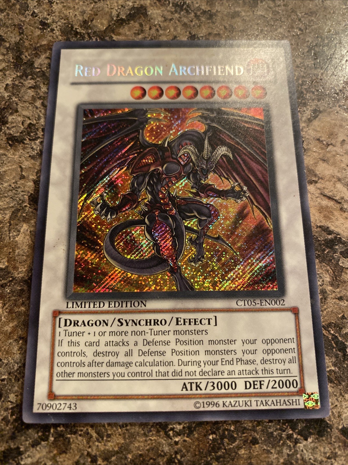Yu-Gi-Oh Red Dragon Archfiend CT05-EN002 Secret Rare Limited Edition LP
