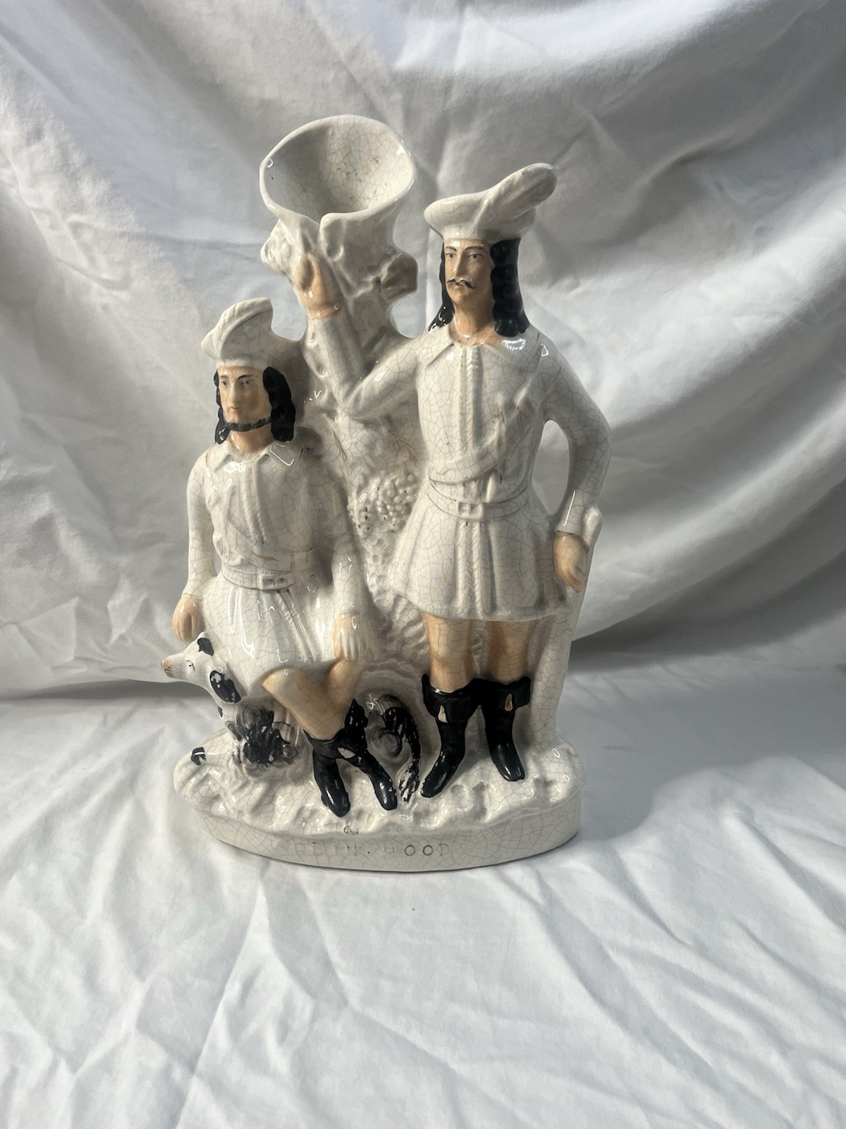 19th-century antique Staffordshire Porcelain Figurine Robin Hood