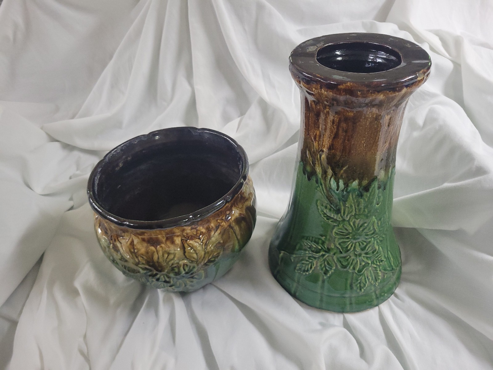 Vintage RRP Co. Robinson Ransbottom Roseville Jardiniere Pot & Stand, very rare Vintage RRP Co. Robinson Ransbottom Roseville Jardiniere Pot & Stand, very rare