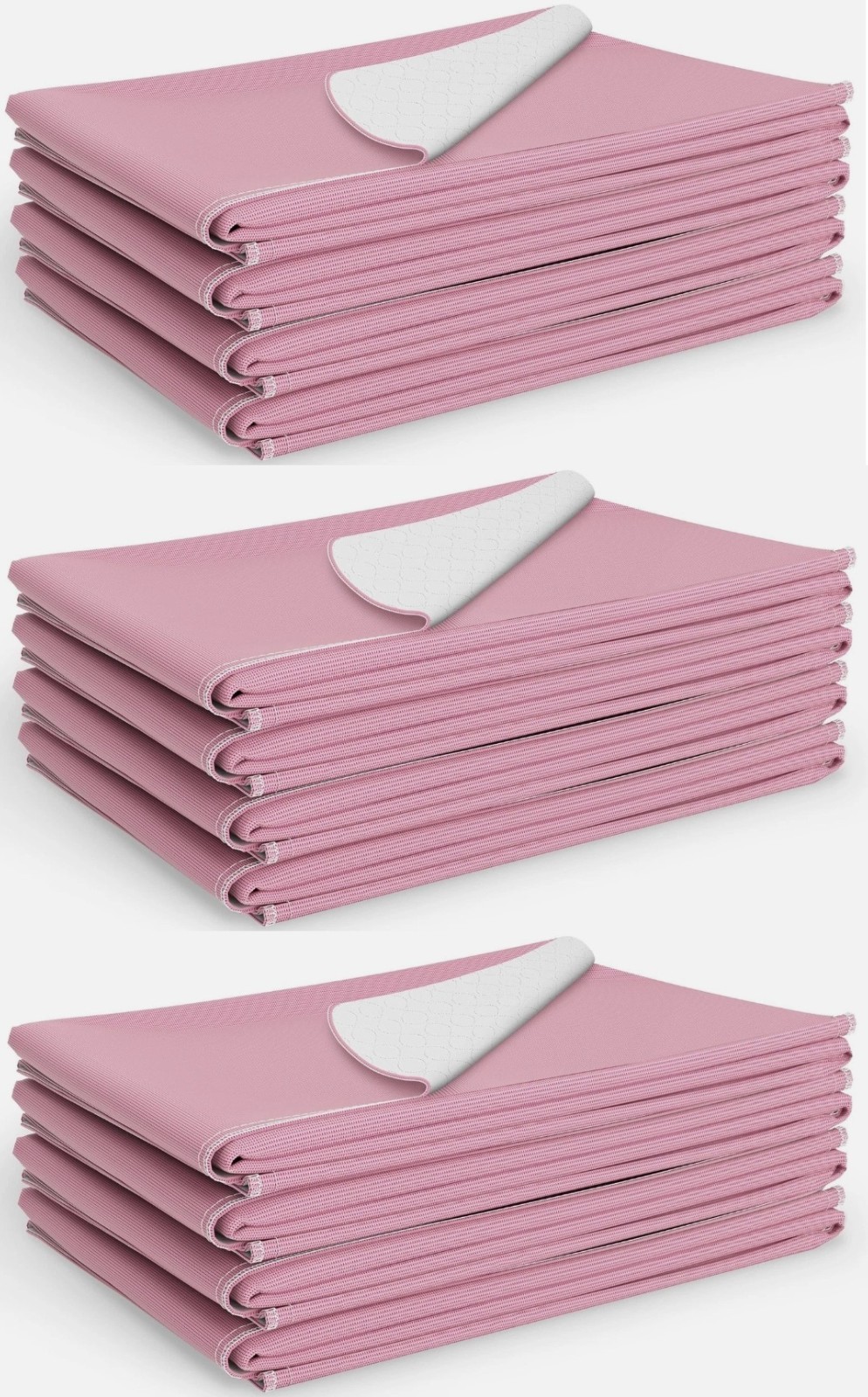 12 Medline Washable Bed Pads Quilted Softnit 300 Pink Vinyl 34\ 12 Medline Washable Bed Pads Quilted Softnit 300 Pink Vinyl 34\