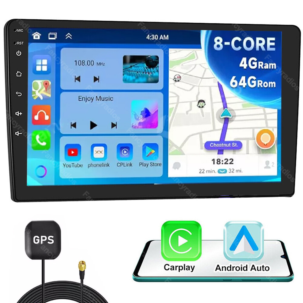 4+64GB 9 Inch 2DIN Car Stereo Radio 8Core Android 13 Carplay GPS Navi BT WIFI