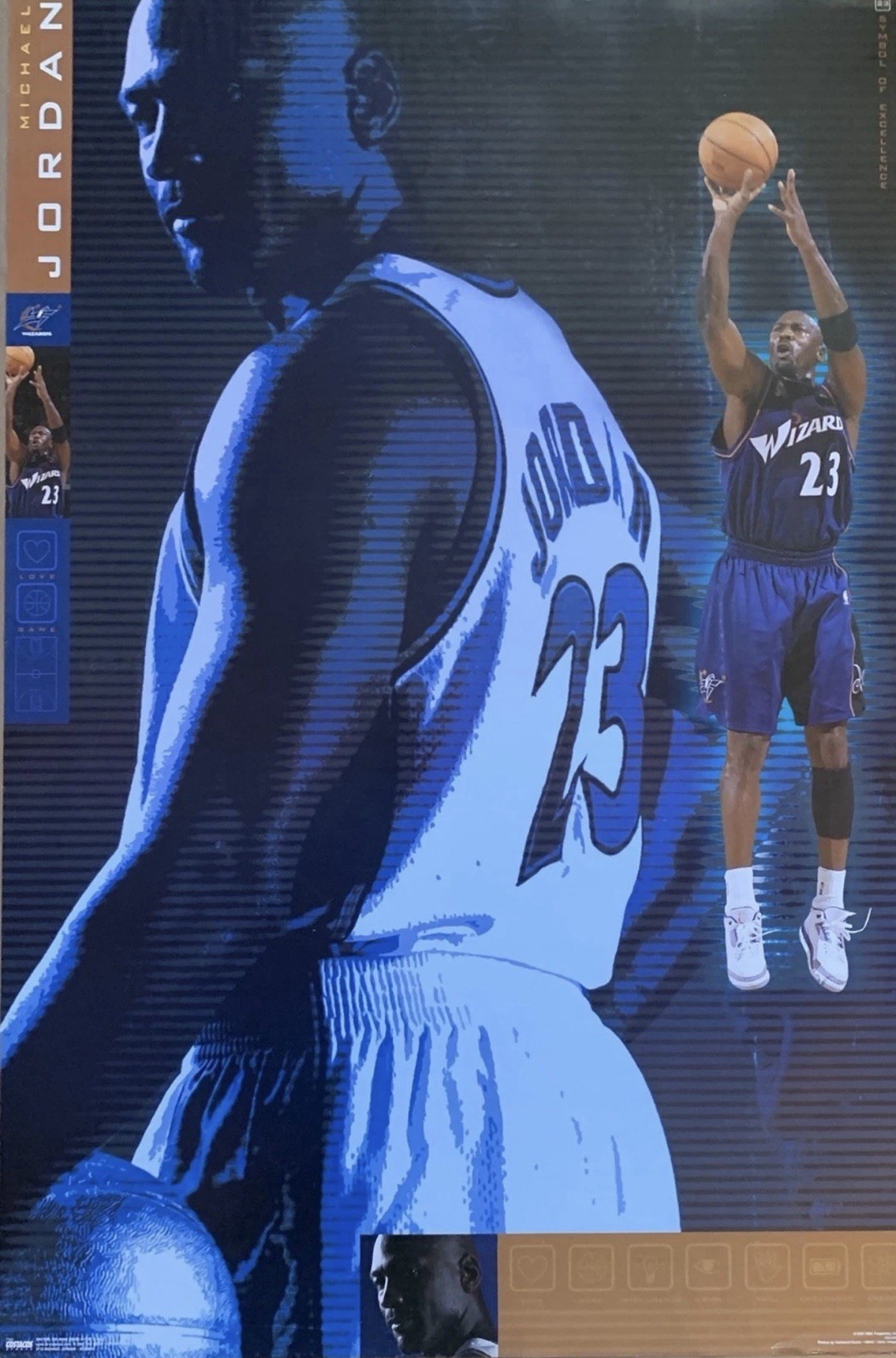 2001 Michael Jordan Washington Wizards Costacos Poster SEALED