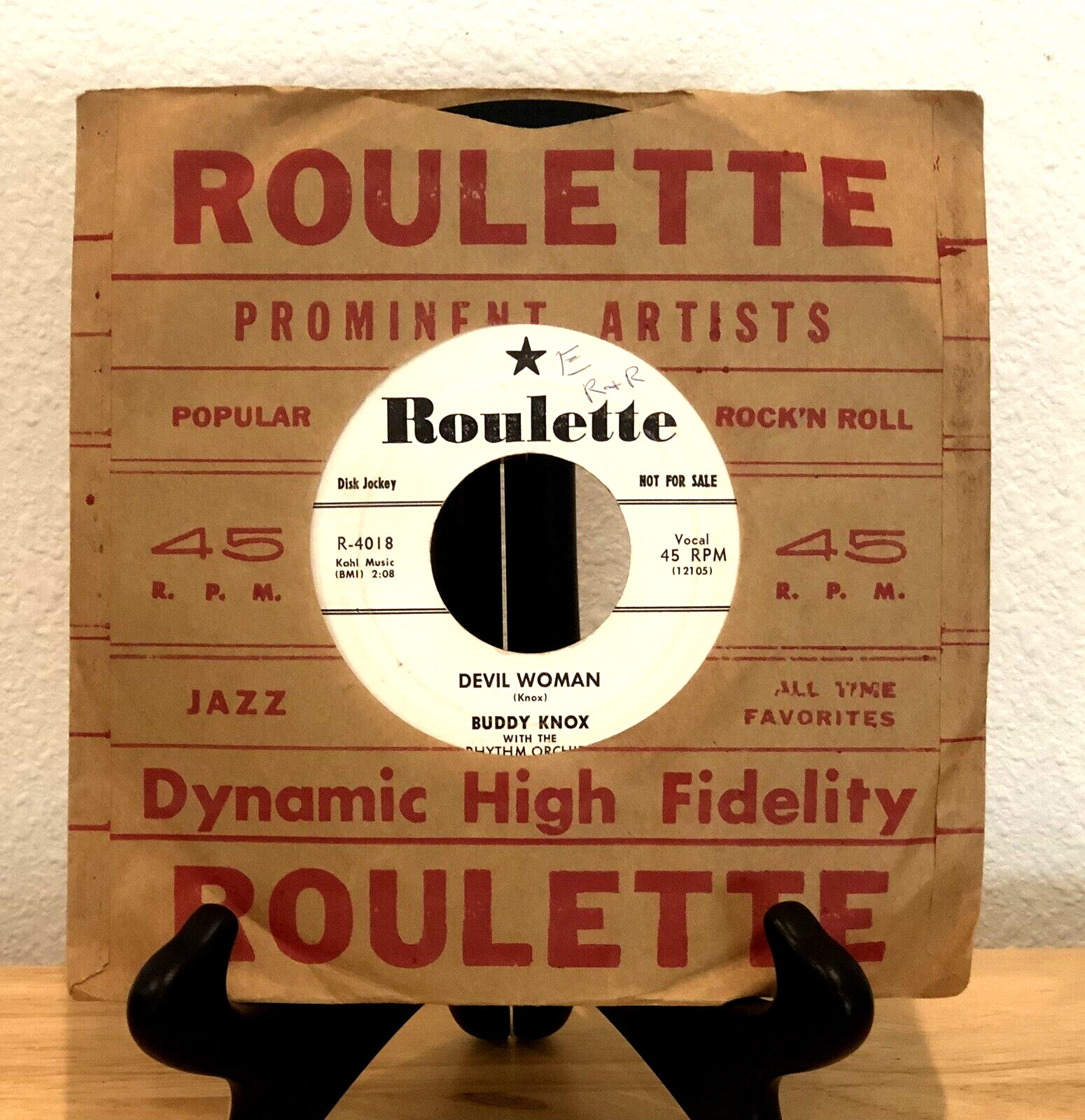 VINTAGE 1957 ROULETTE PROMO BUDDY KNOX 