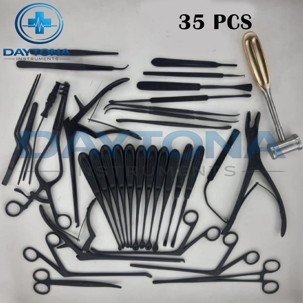Laminectomy Set 35 PCS Black Coated Spine Surgery Orthopedic Surgical Instrument