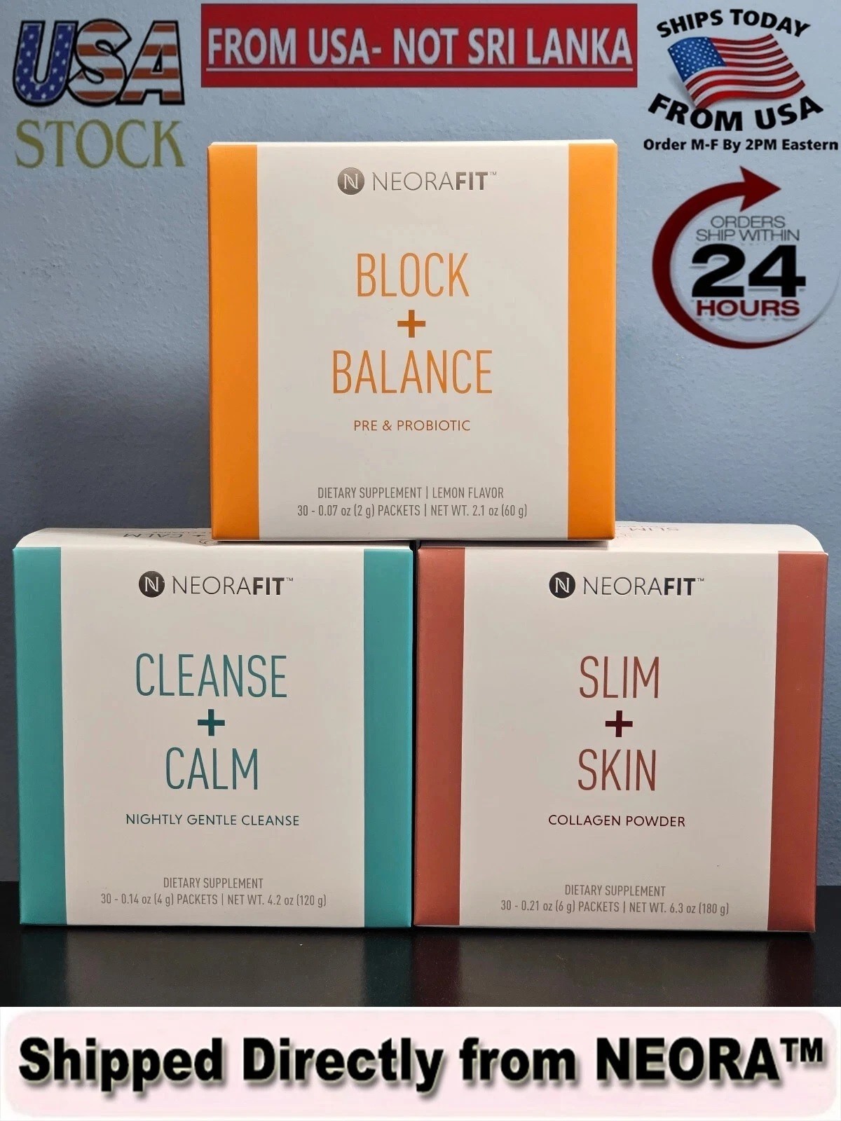 NeoraFit Neora Fit Block + Balance, Cleanse + Calm, Slim + Skin - New Exp 2027