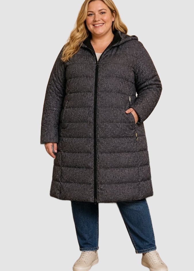 XERSION Plus 2X  (22-24) Midi Puffer Coat w/Hood Orig$150