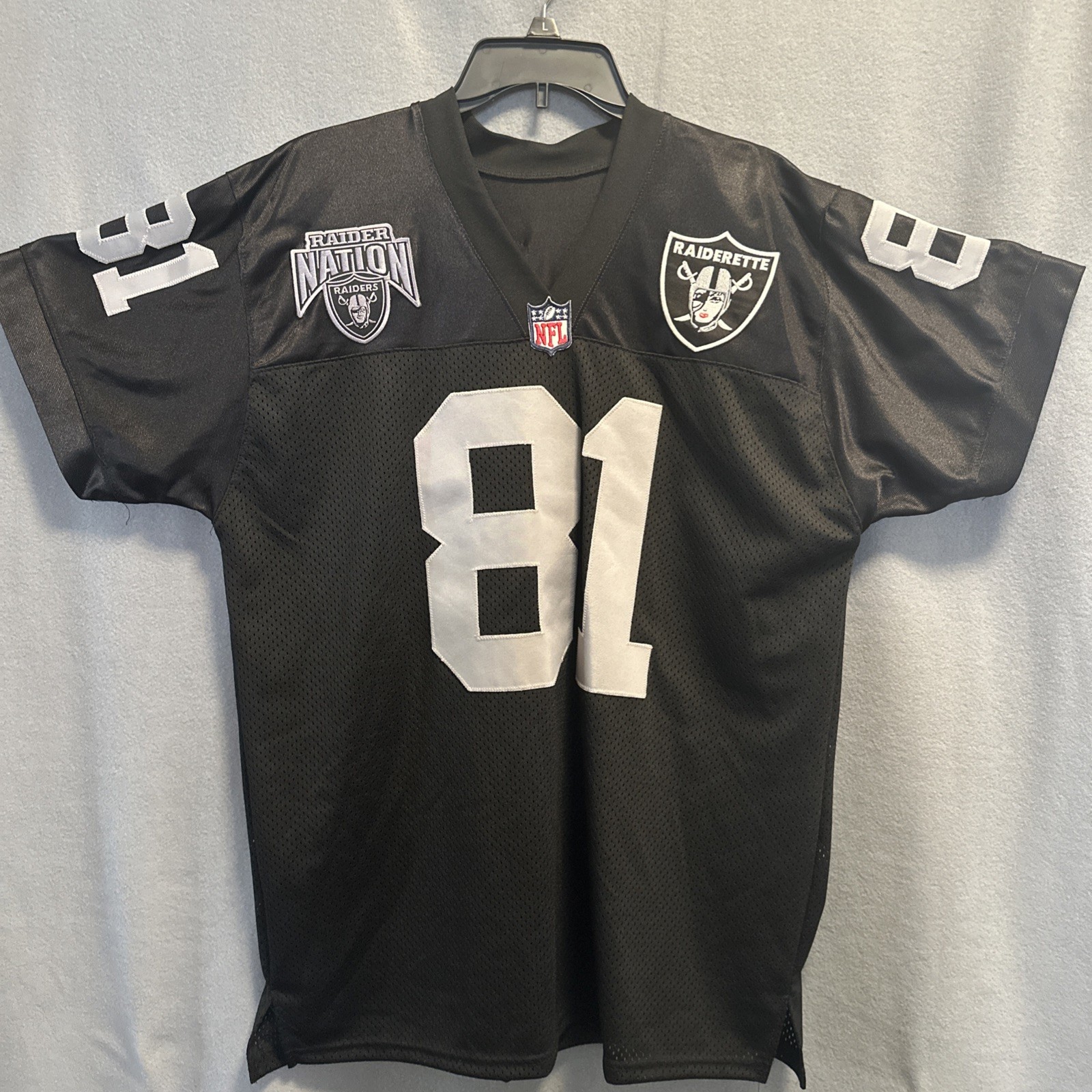  Raiders Women’s Unsigned Custom Black Stitched New Football Jersey Sz XL