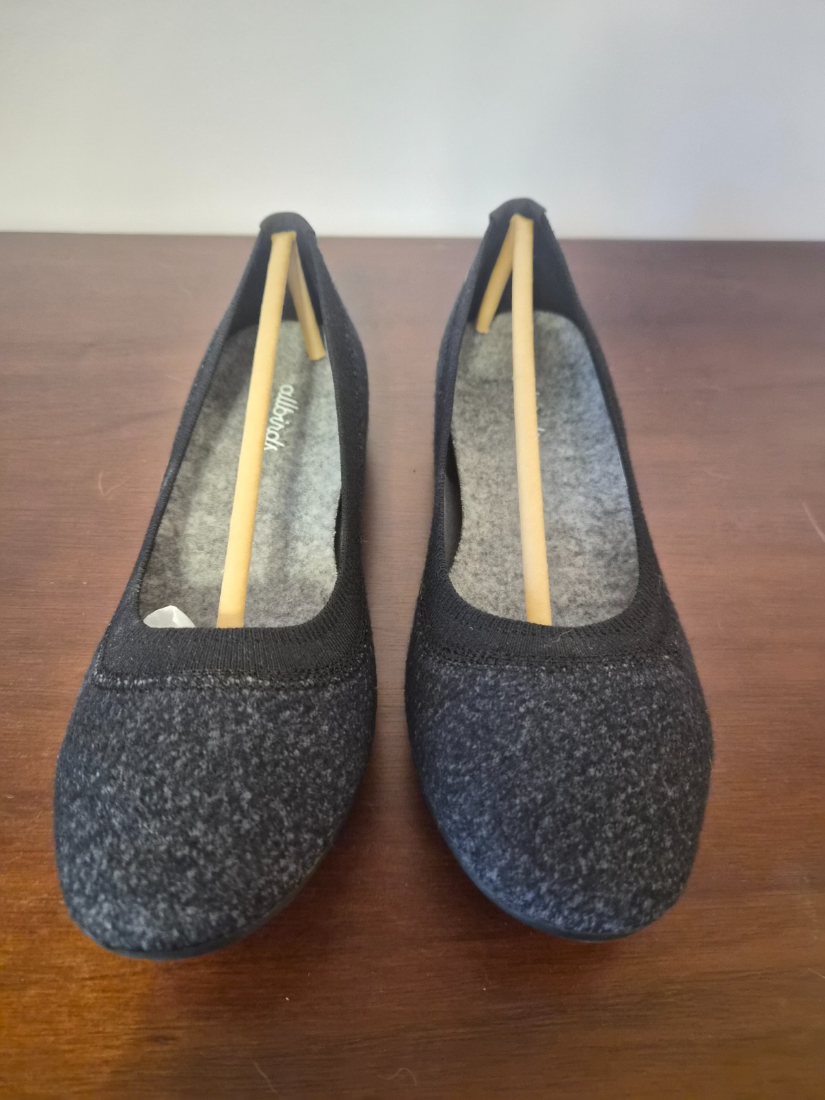NEW Allbirds Women\'s size 7 Wool Breezers Ballet Flat Shoes Charcoal Black