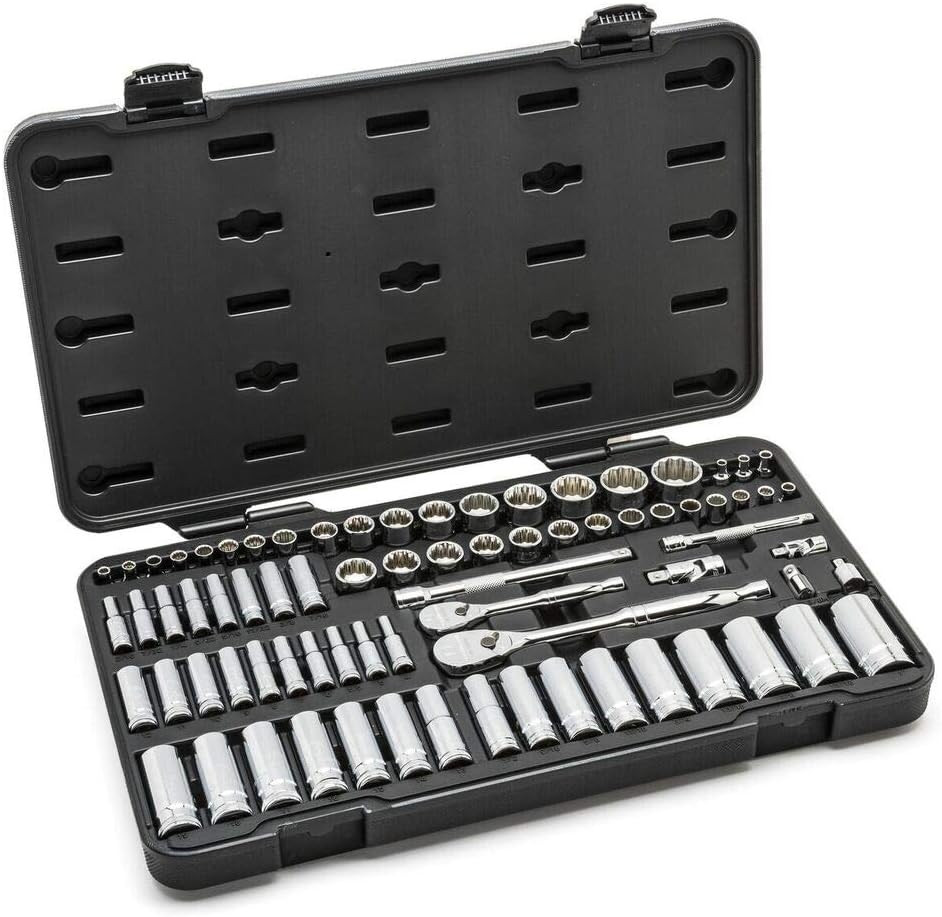 GEARWRENCH 76 Piece 12 Pt Standard/Deep Sae/Mm Mechanics Tool Set | 80948