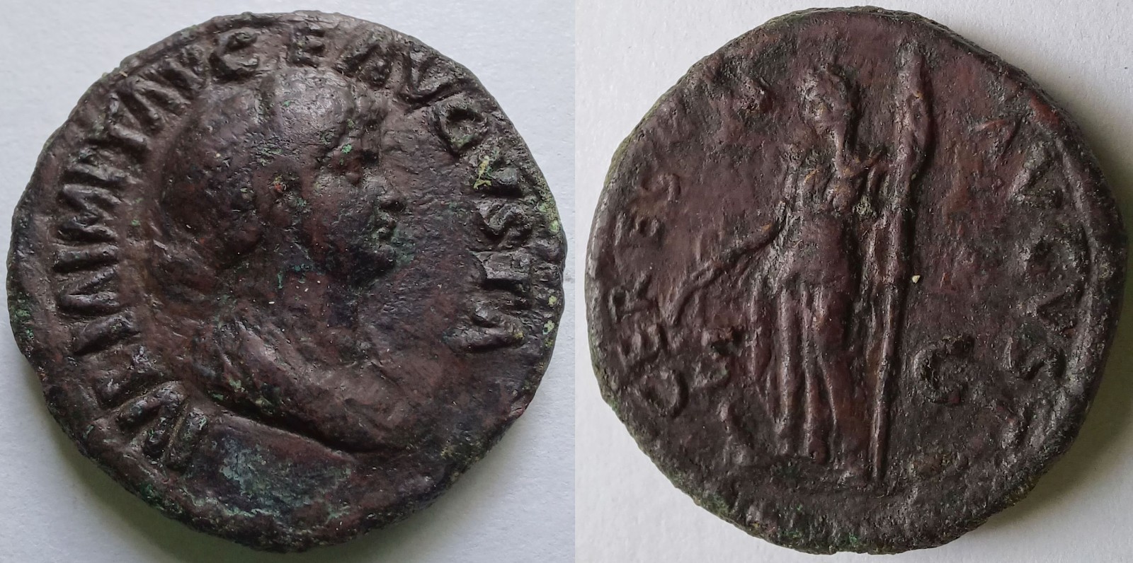 Julia Titi AE Dupondius CERES AVGVST Ancient Roman Coin Titus 80-81 AD