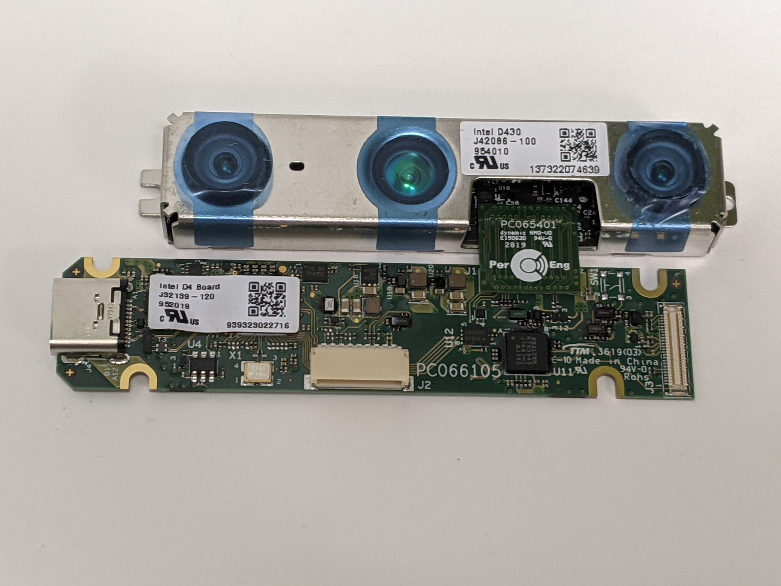 Intel RealSense D430 Depth Camera Kit D4 Board USB-C Interposer D435 OEM