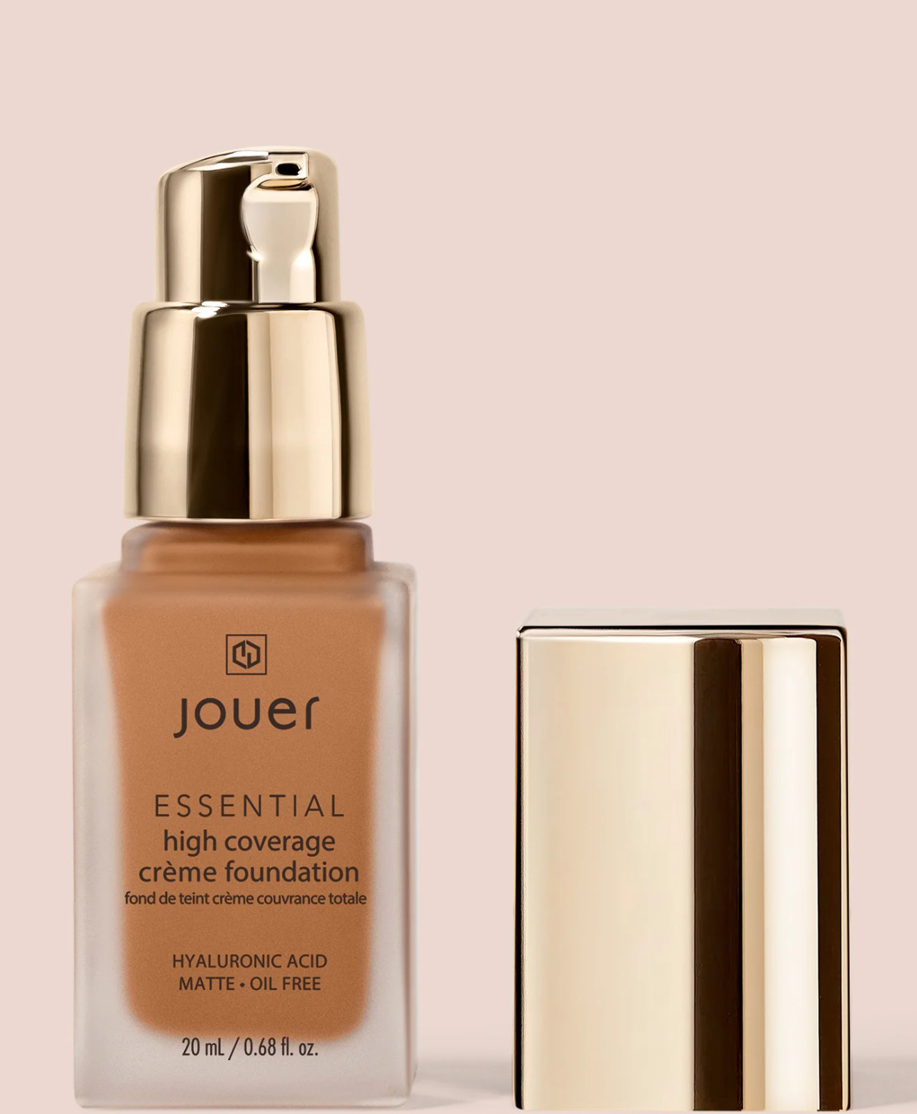 Jouer Essential Foundation High Coverage Crème VEGAN Walnut 20 mL FULL SIZE NIB