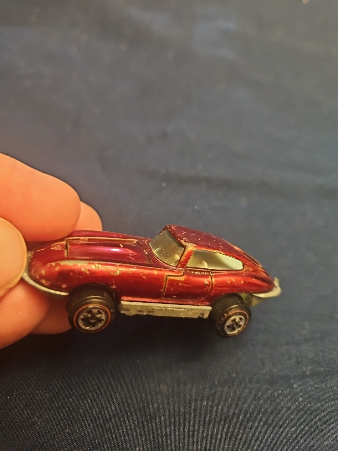 Vintage Hot Wheels Redline Red Custom Corvette Dated 1968 Very Good Condition