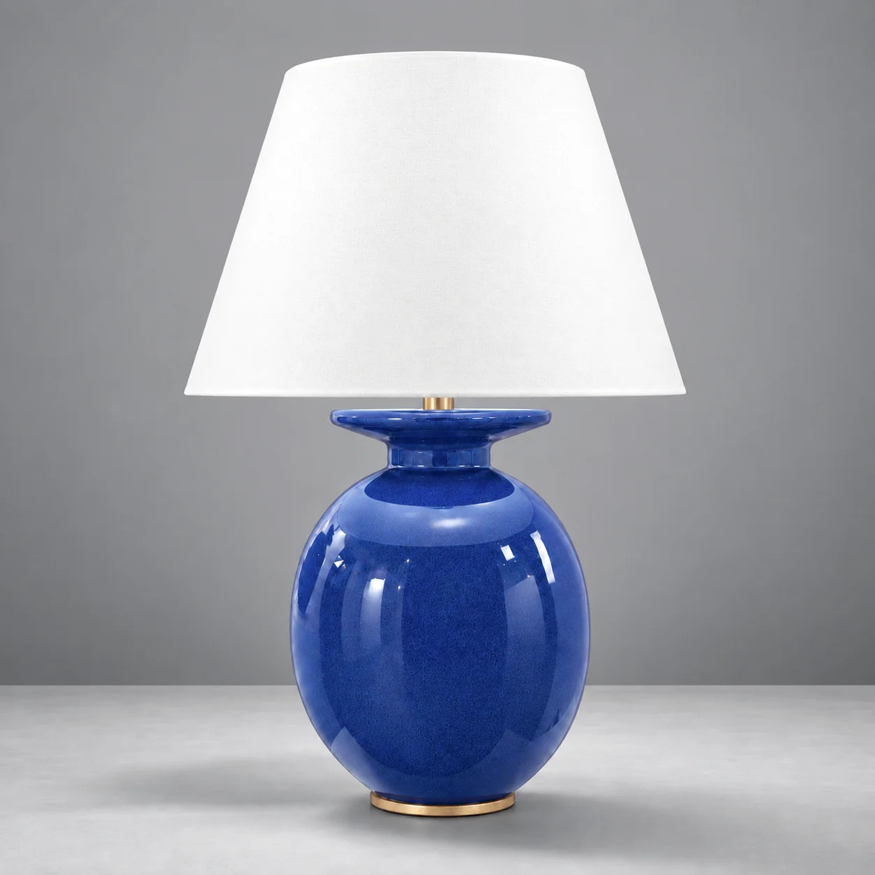 New Christopher Spitzmiller Hans Ceramic Table Lamp in Blue 29