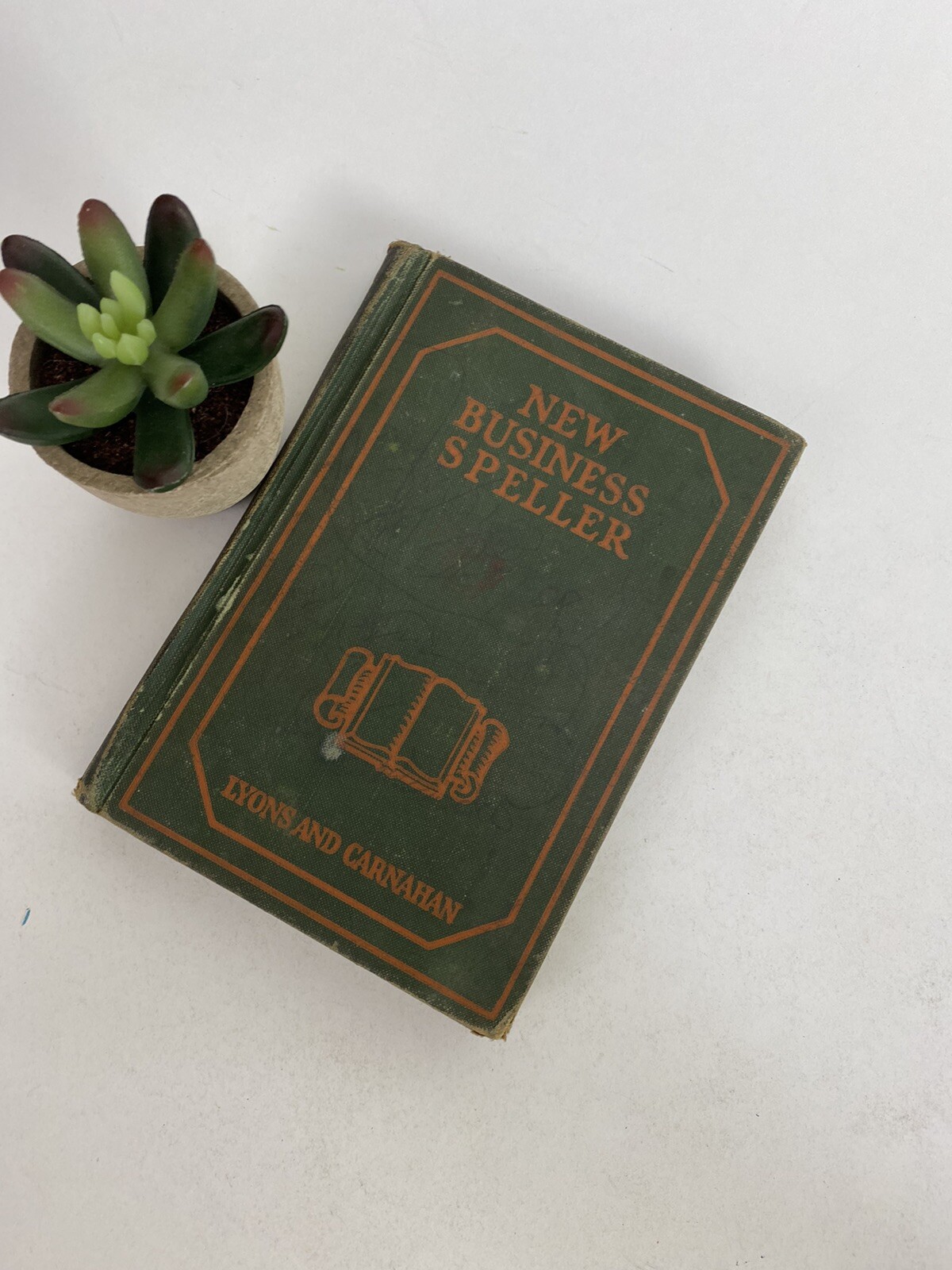 Vtg 1924 New Business Speller Hardcover Book by Charles M. Miller Lyons Carnahan