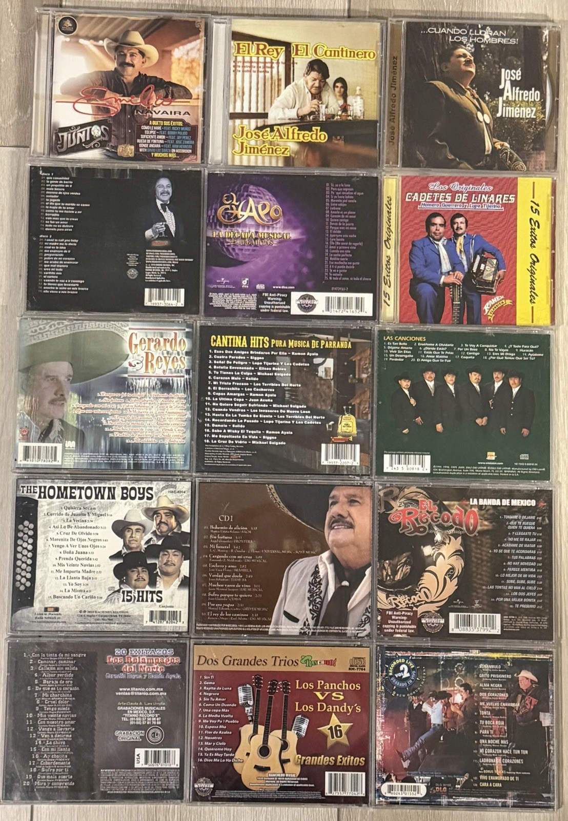 15 Regional Mexican CD Lot Jose Alfredo Jimenez Cadetes Linares El Recodo-3