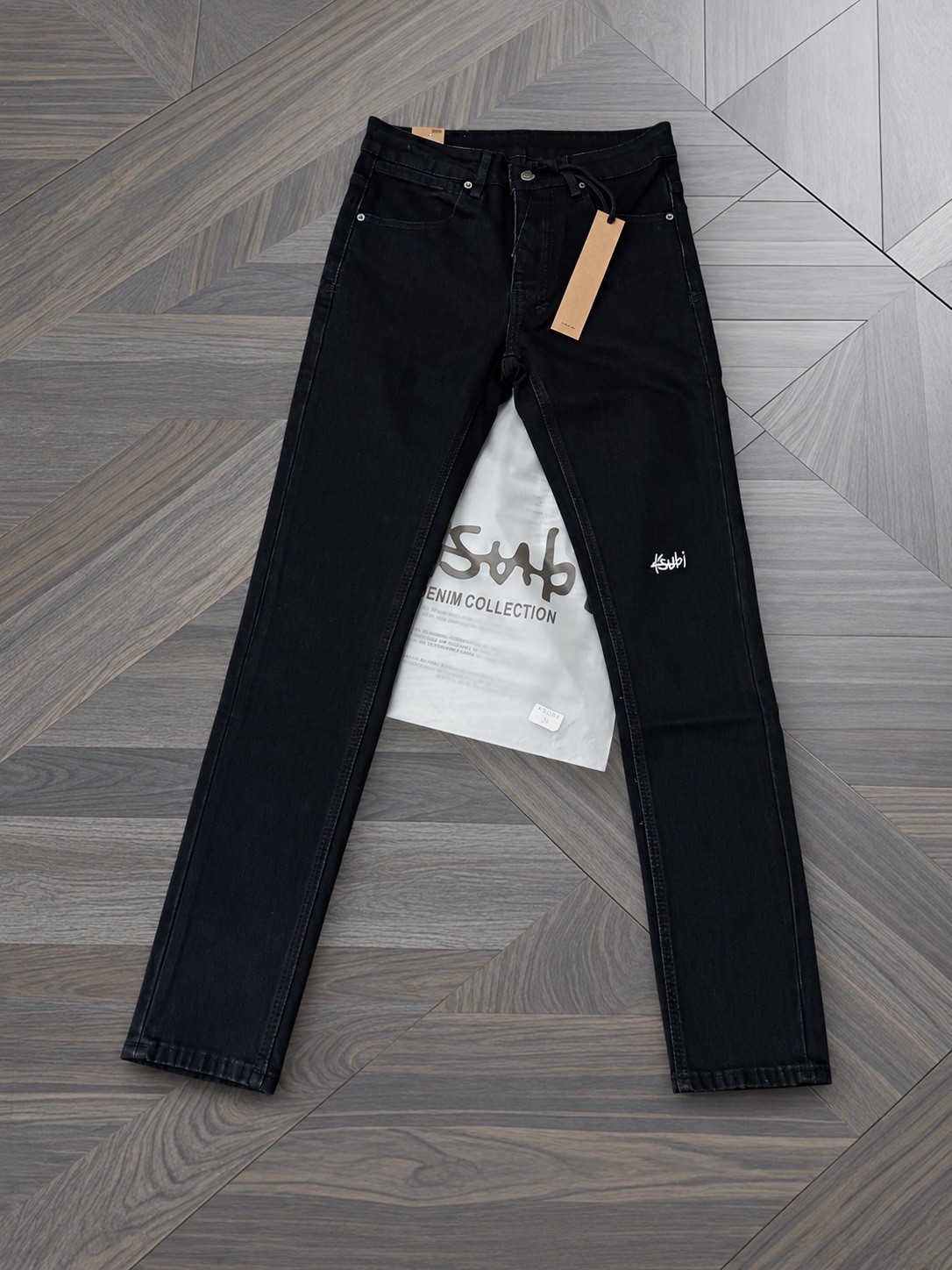 Ksubi Black Slim Fit Jeans Royalty Heroism Graphic Denim Size 34