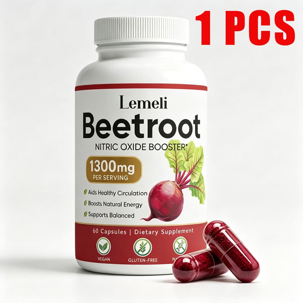 1-3x Lemeli Beetroot - 1300mg, Lemeli Beet Root Supplement 60 Capsules US HOT🔥