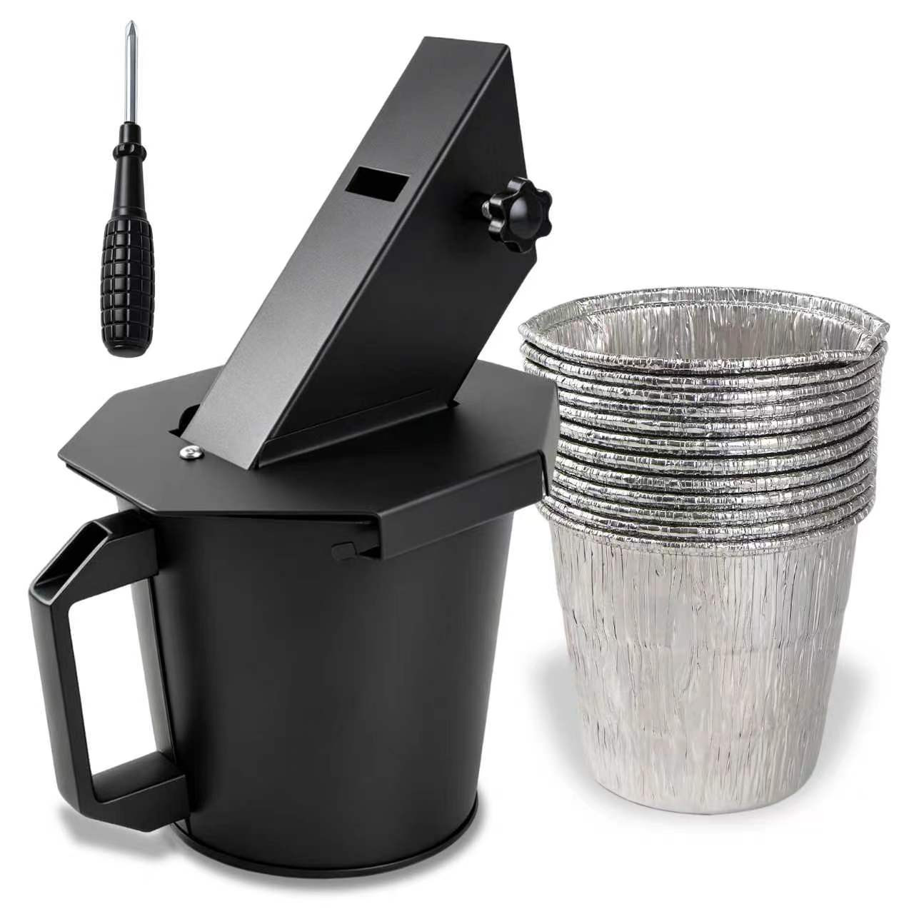 Upgraded  Grease Bucket with Lid, Drip Bucket for Traeger, Pit Boss, Z Grills
