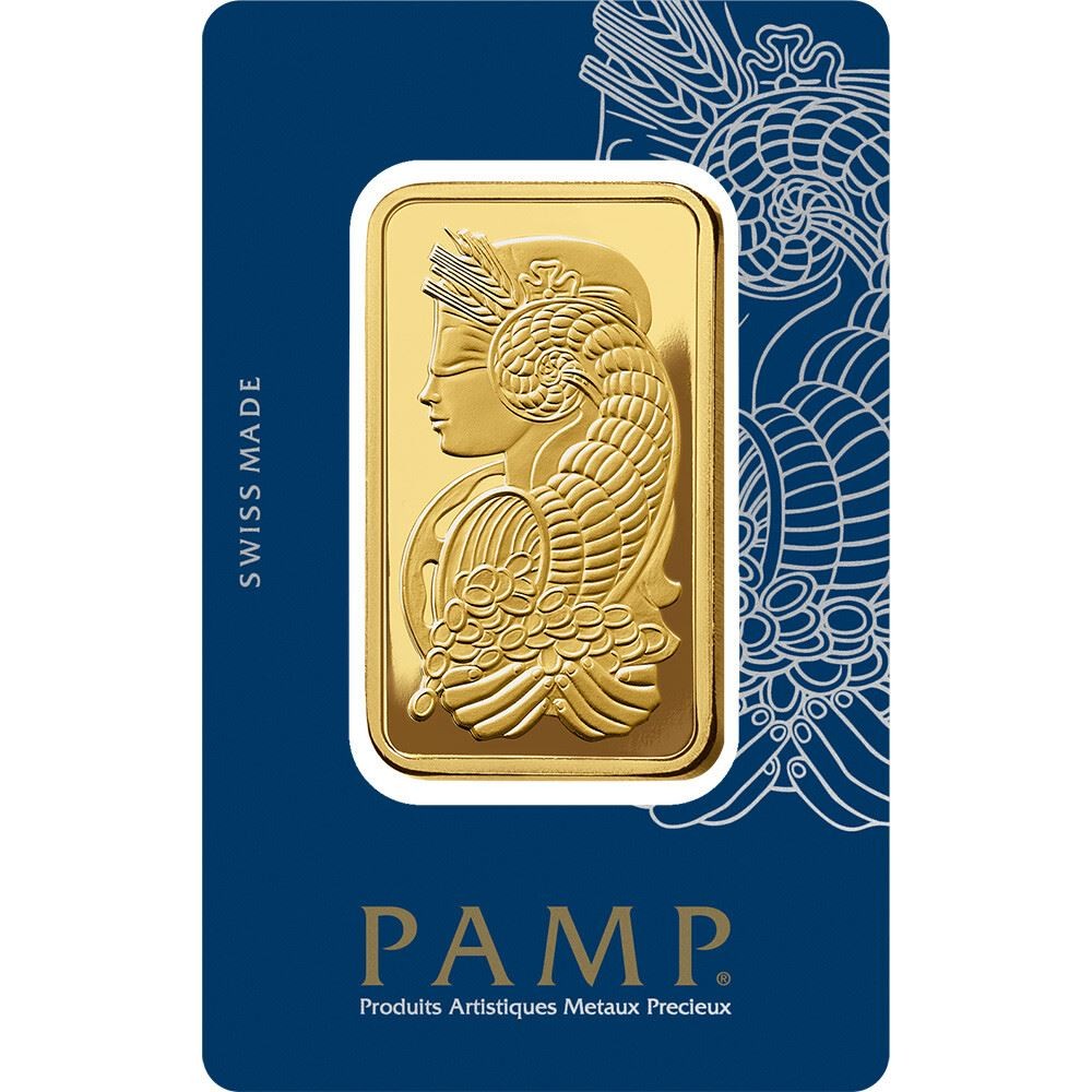100 gram Gold Bar - PAMP Suisse - Fortuna - 999.9 Fine in Sealed Assay 100 gram Gold Bar - PAMP Suisse - Fortuna - 999.9 Fine in Sealed Assay
