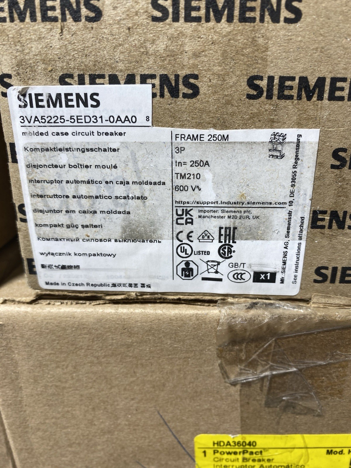 3va5225-5ec31-oaao Circuit Breaker Siemens