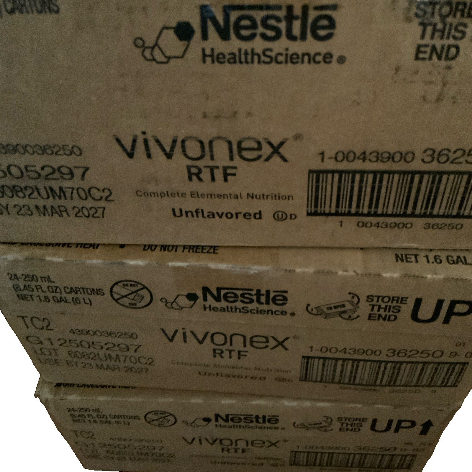 FREE SHIP 24 pack Vivonex RTF Complete Elemental Nutrition Unflavored Ex 03/2027