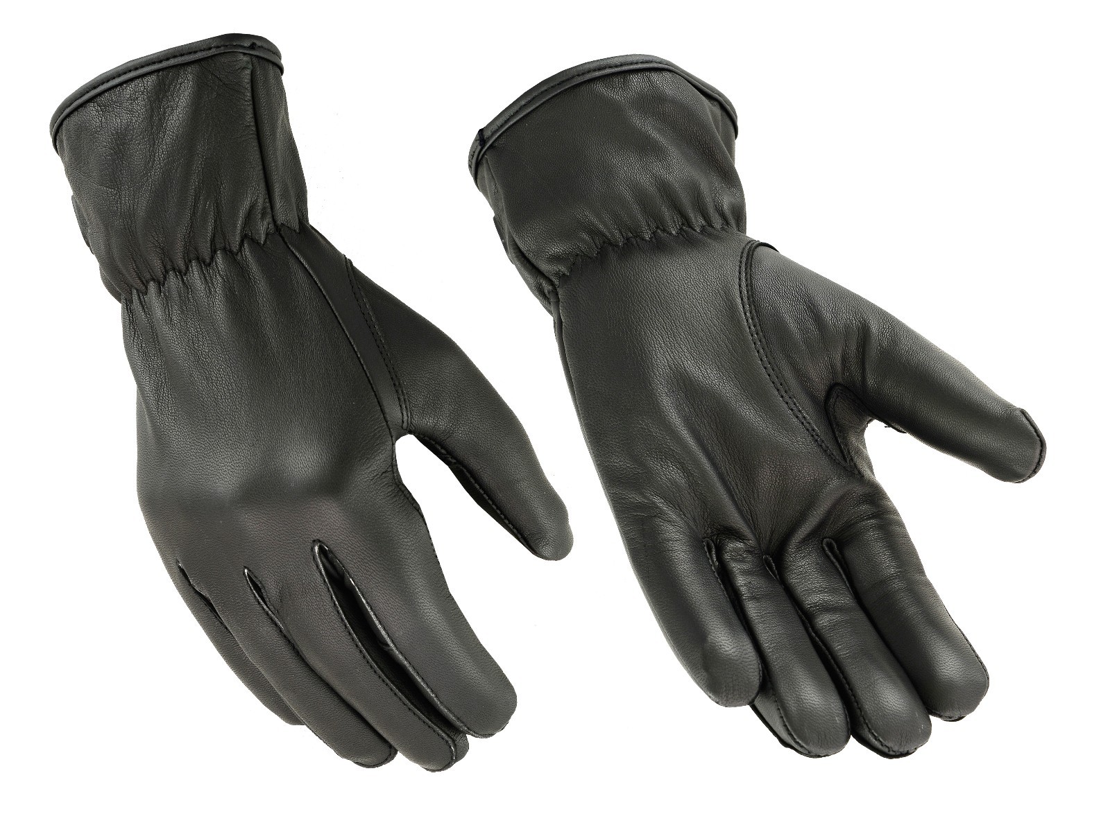 Hugger Affordable Men\'s Motorcycle Goatskin Leather Basic Riding Gloves Hugger Affordable Men\'s Motorcycle Goatskin Leather Basic Riding Gloves