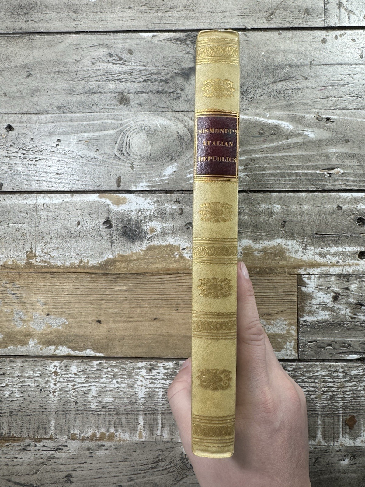 1841 Antique Italian History Book “Italian Republics” Sismondi