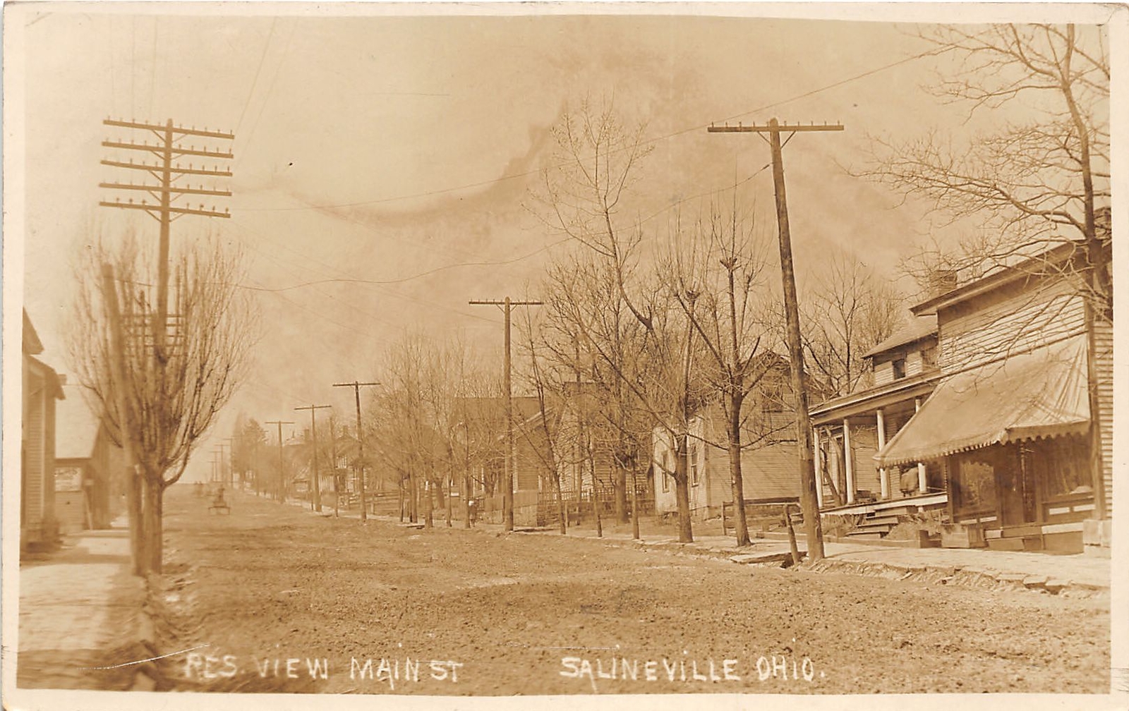 E92/ Salineville Ohio RPPC Postcard Columbiana 1912 Main Street Homes Store 16 E92/ Salineville Ohio RPPC Postcard Columbiana 1912 Main Street Homes Store 16
