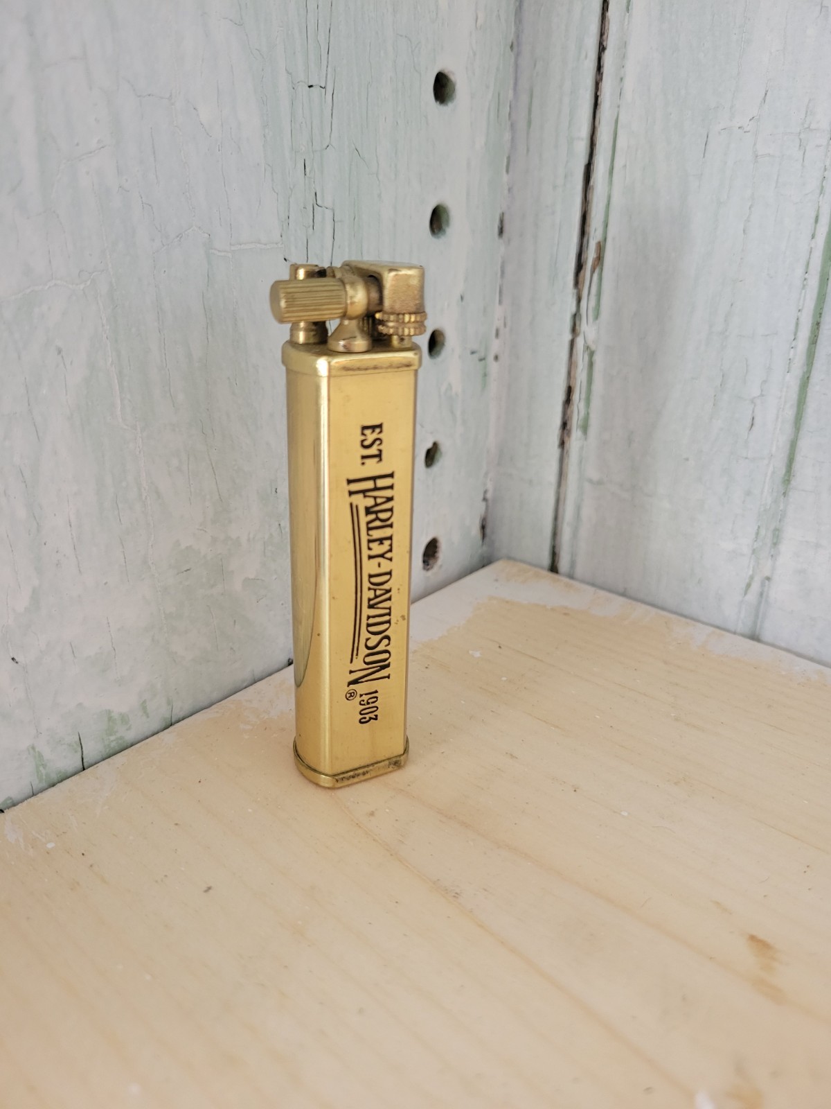 Vintage Harley Davidson CASABLANCA BRASS Trench Style Lighter Vintage Harley Davidson CASABLANCA BRASS Trench Style Lighter