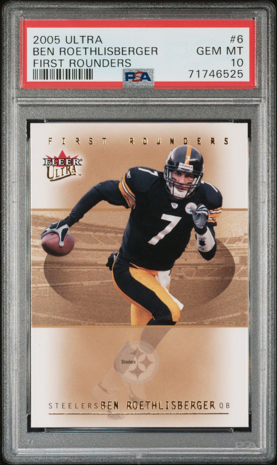 Graded 2004 Fleer Ultra Ben Roethlisberger #6 Rookie RC Card PSA 10