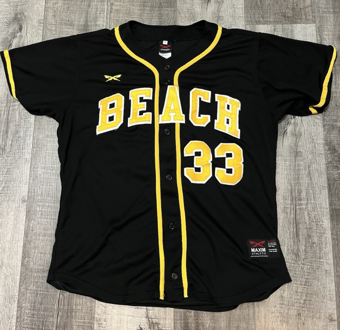 Long Beach State Dirtbags #33 Game Worn Baseball Jersey LBSU Maxim Athletic L Long Beach State Dirtbags #33 Game Worn Baseball Jersey LBSU Maxim Athletic L