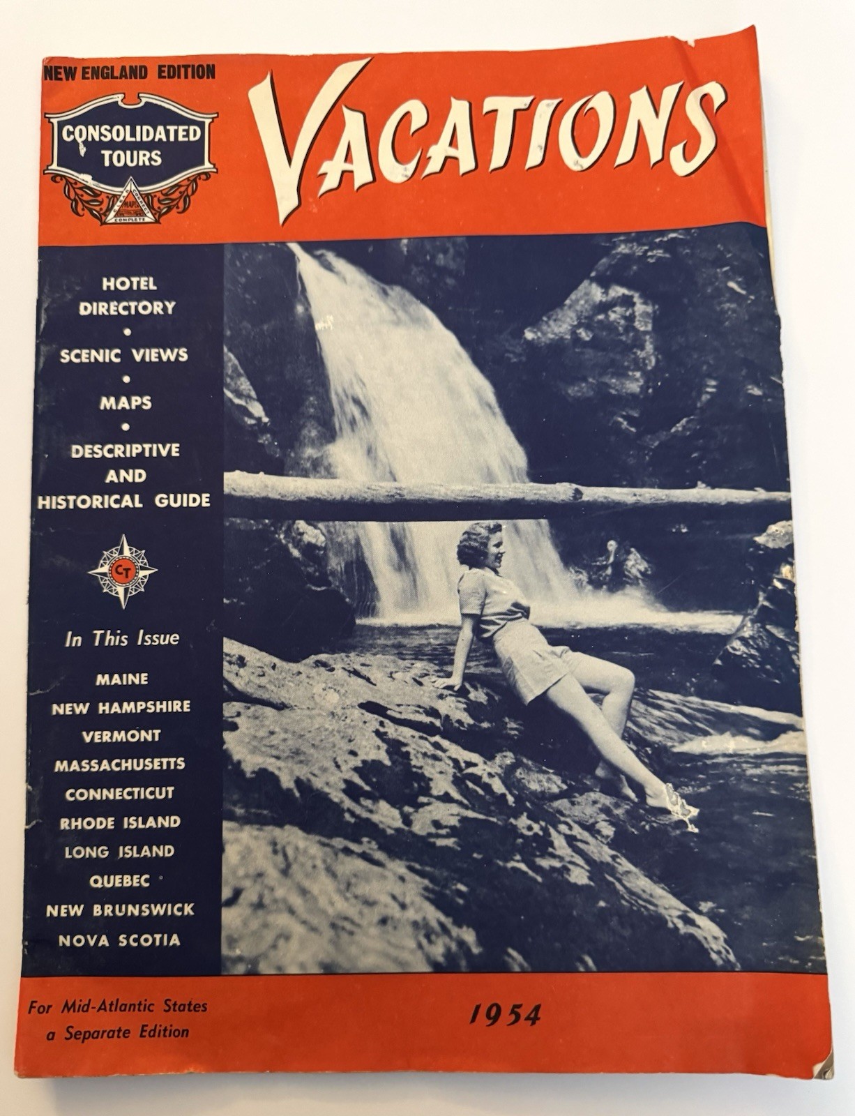 Vtg 1954 Vacations Consolidated Tours New England Edition 