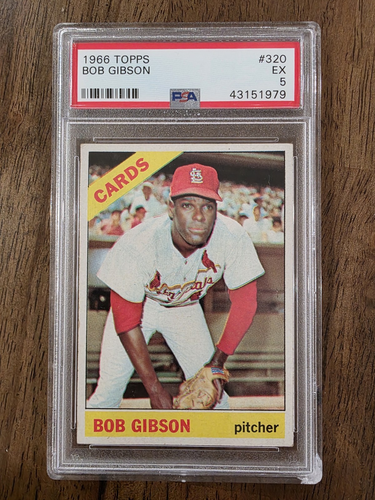 Bob Gibson 1966 Topps #320 PSA 5 St. Louis Cardinals HOF Gibby Bob Gibson 1966 Topps #320 PSA 5 St. Louis Cardinals HOF Gibby