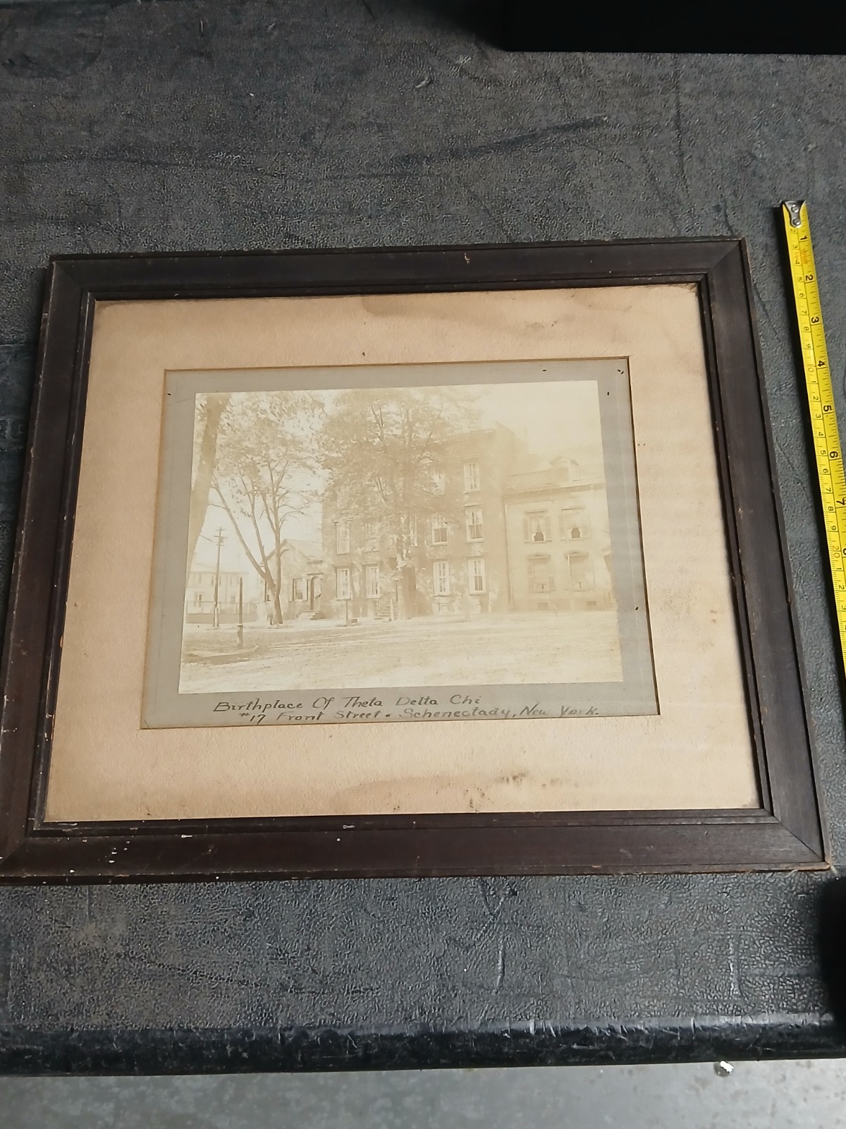 Union College Theta Delta Chi Birthplace Photo & Frame Antique Rare Union College Theta Delta Chi Birthplace Photo & Frame Antique Rare