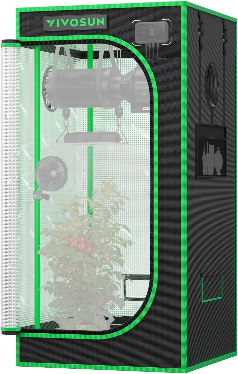 VIVOSUN Advanced 2000D Oxford Indoor Grow Tent,100% Reflective Mylar Non-Toxic