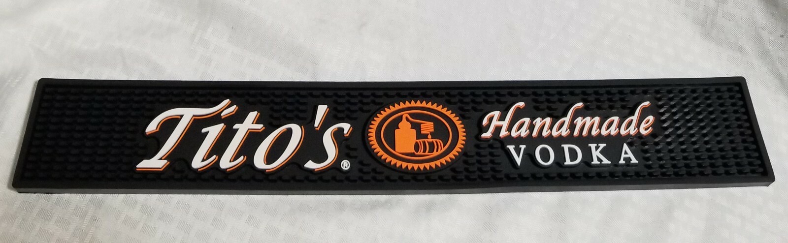 Tito's Hand Made Vodka Rubber Shot Spill Rail Runner Cocktail Bar Bartender Mat