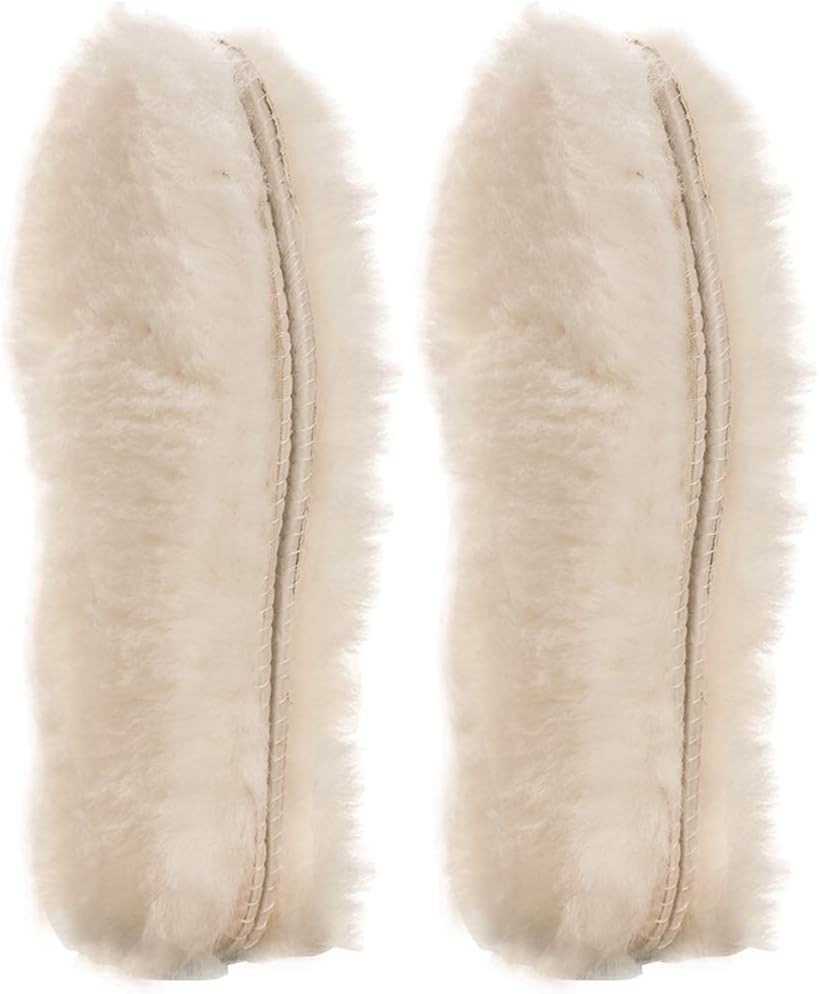 2 Pair Real Pure Sheepskin Luxury Insoles Sheepskin Lambswool Blended Shoe Insol