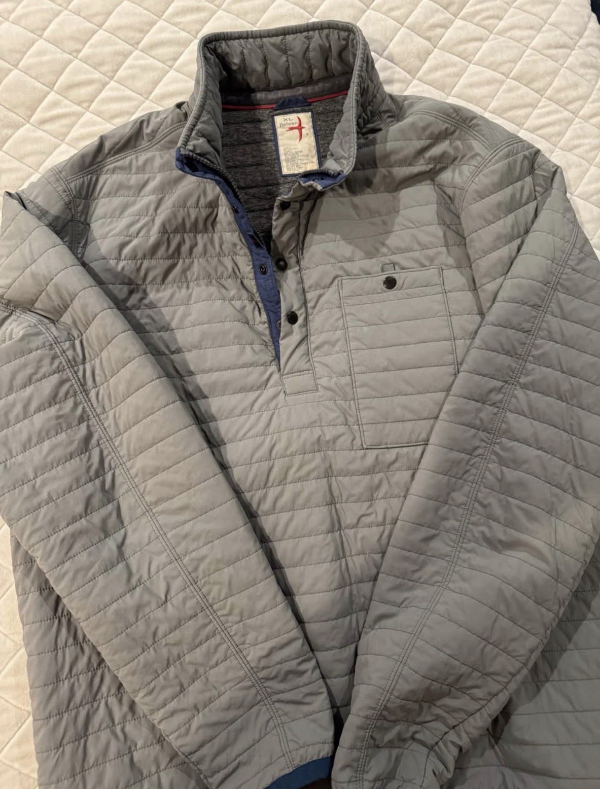 Relwen Huckberry Quarter Zip Grey Men’s Size XL