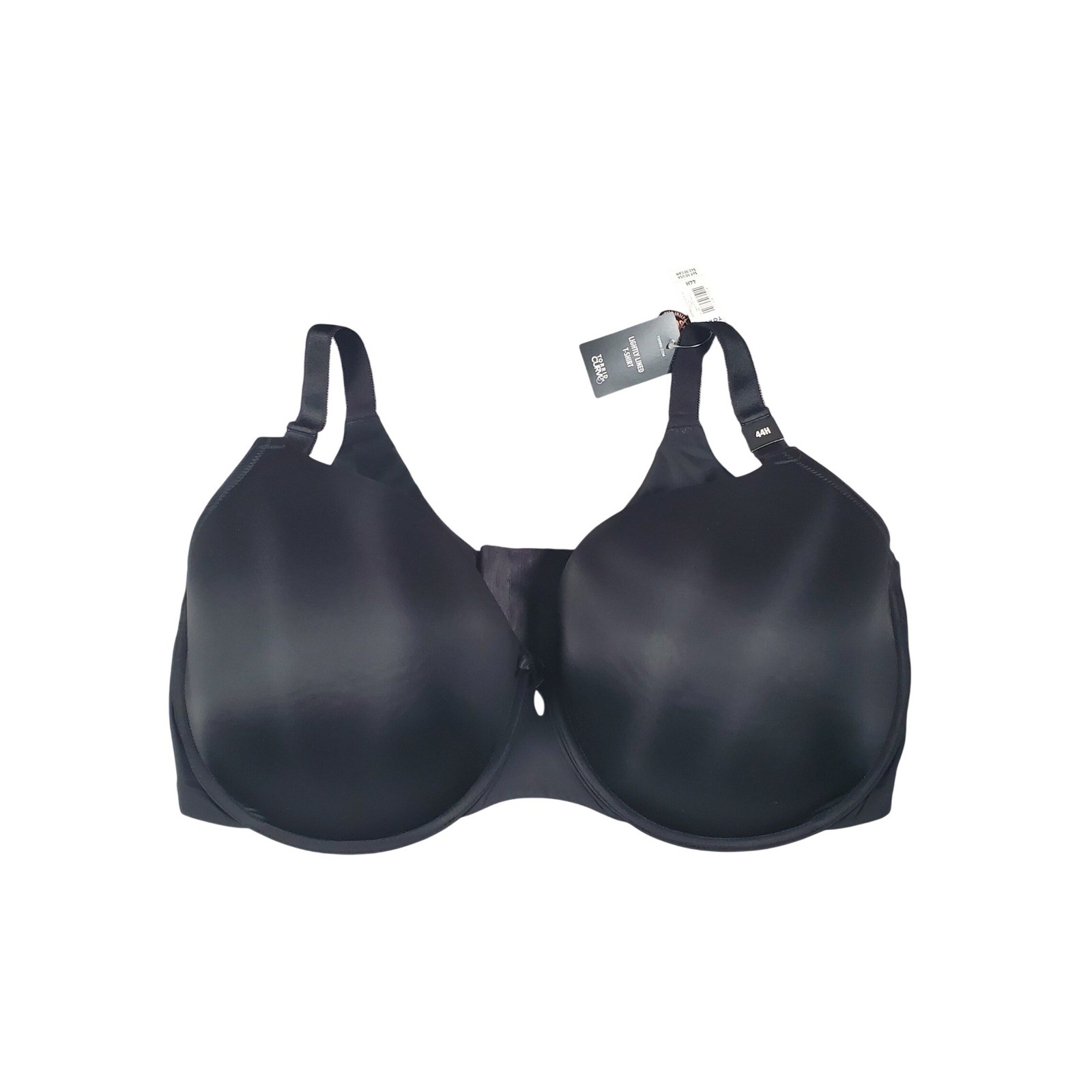 Torrid Curve 360 Back Smoothing Lightly Lined T-Shirt Bra Black 44H 11127116